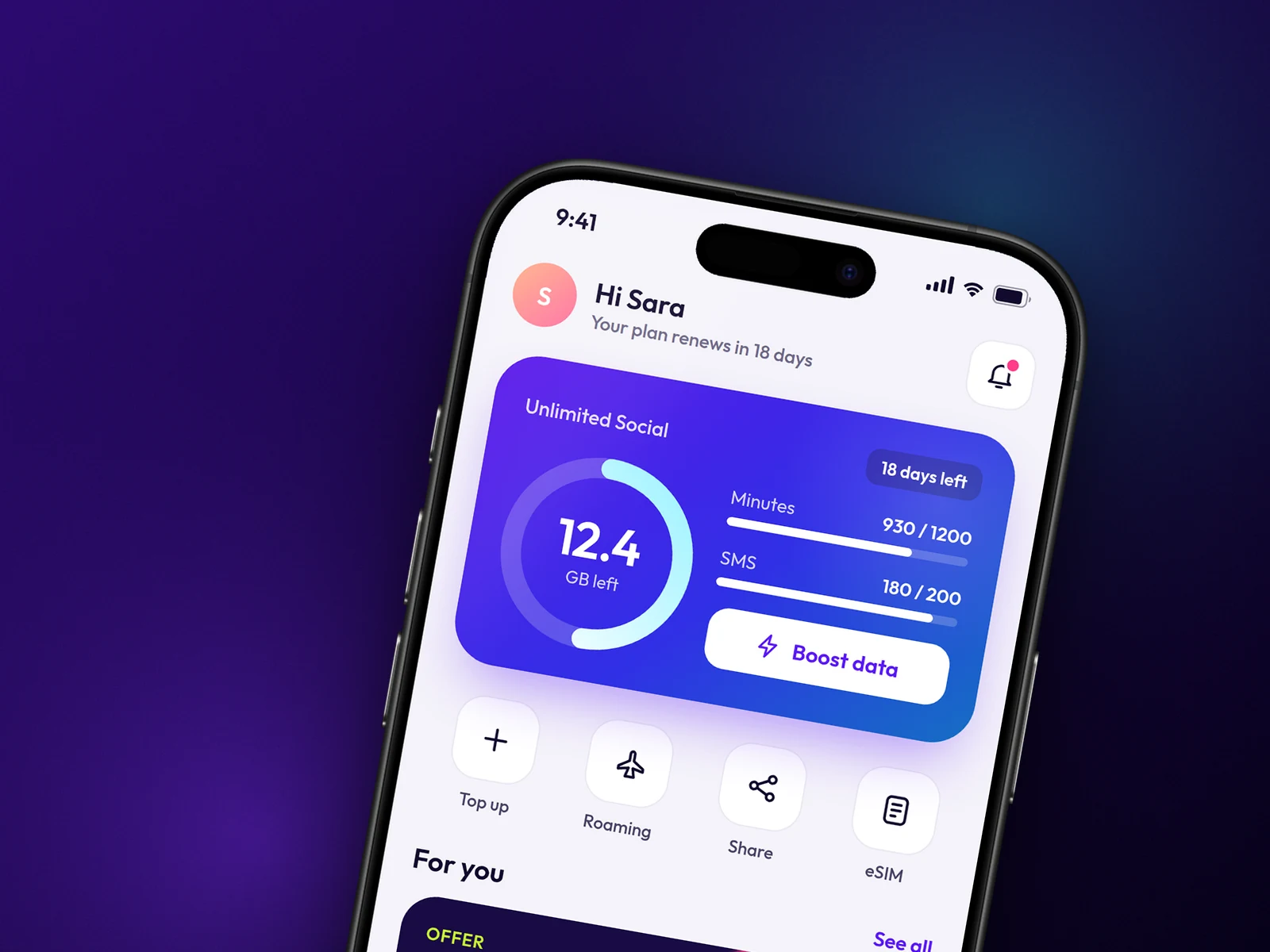 Home: the plan card